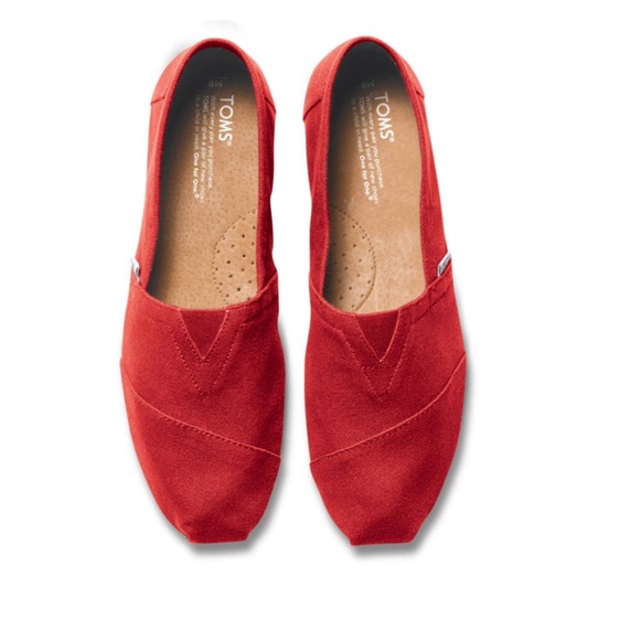 TOMS Alpargata red canvas slip on - Picture 3 of 10
